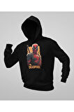Marvel Deadpool Baskılı Unisex Oversize Hoodie