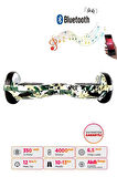 Citymate Hoverboard Elektrikli Kaykay Bluetooth Hoparlörlü 6.5 inch Yeşil Kamuflaj