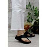 VOGA 1742 SİYAH ÇATLAK COMFORT ANATOMİK CASUAL PARMAK ARASI KADIN TERLİĞİ