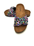 PIENN 20050 001 SİYAH ÇAKIL TAŞI RENKLİ comfort casual anatomik terlik