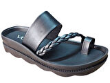 VOGA 1724 SİYAH CİLT PARMAK ARASI COMFORT CASUAL ANATOMİK TERLİK
