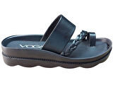 VOGA 1724 SİYAH CİLT PARMAK ARASI COMFORT CASUAL ANATOMİK TERLİK