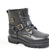 BULDOZER BUL-230336 SİYAH ERKEK KEMER DETAYLI YARIM BOT