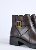 Bulldozer Deri Kahve Kadın Bot BUL-260562