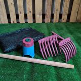 ZEYTİN TIRMIĞI + ZEYTİN DİLME APARATI + FIRÇA SAPI + 6x12 ZEYTİN SERGENİ ZEYTİN TOPLAMA TARAĞI VE ZEYTİN ÇİZME ALETİ