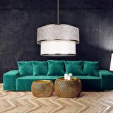 ArtGift Pasta Tekli Sarkıt Avize Altın İpli Gold Şeritli