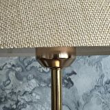 Royal Gold Metal Ayaklı Abajur Pudra Kumaş Başlık Yatak Odası Abajur Salon Masa Lambası