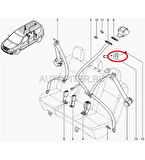 Arka Koltuk Emniyet Kemer Kılavuzu Dacia Logan 6001551863 MAİS