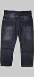 Erkek Çocuk Denim Çizgili Füme Tırtıklı Ligrasız Kot Pantolon
