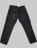 Erkek Çocuk Denim Siyah Taşlamalı Kot Pantolon