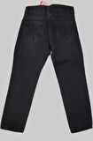Erkek Çocuk Denim Siyah Taşlamalı Kot Pantolon