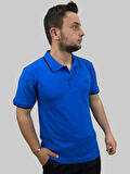 Erkek Horses Polo Yaka Compact Ligralı Saks Mavisi Tişört