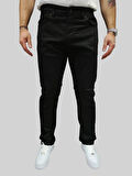 Erkek Enjoy Regular Fit Ligralı Siyah Kot Pantolon
