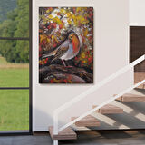 İngiliz Kırmızı Robin Kuşu Duvar Tablosu-6002