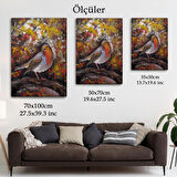 İngiliz Kırmızı Robin Kuşu Duvar Tablosu-6002