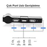 Dönebilir 4Portlu Mini Usb Hub Veri Adaptörü Bağlayıcı Dizüstü Bilgisayar İçin Yaratıcı Usb