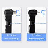 Dönebilir 4Portlu Mini Usb Hub Veri Adaptörü Bağlayıcı Dizüstü Bilgisayar İçin Yaratıcı Usb