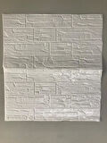 70x70cm 1 Adet Yapışkanlı Pratik Naturel Kayrak Desen Beyaz Karavan Salon Duvar Kağıdı Paneli NW170