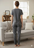 KADIN GRİ PİJAMA TAKIM