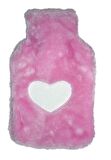 SICAK SU TORBASI PELUŞ KALPLİ PEMBE 26x17x2cm 1 Litre