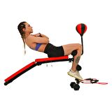 Katlanabilir Fitness Ağırlık Sehpası - Mekik Aleti - Boks Topu -tüm Vücut Egzersiz Aleti Gym Bench