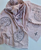 El Yapımı Pamuklu Fular, Tahta Baskılı, Hediyelik Fular, Şık, Taşlanmış Pamuklu Fular, Kadın Fular, Yavru Ağzı, Moli Tasarım ,60100118011