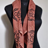 Kare pamuklu baskılı fular, El Yapımı pamuklu kare fular, Hediyelik tasarım, Moli tasarım