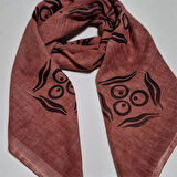 Kare pamuklu baskılı fular, El Yapımı pamuklu kare fular, Hediyelik tasarım, Moli tasarım