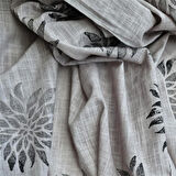 Geniş Pamuklu Tahta Baskılı Şal, Gri Hediyelik, Şık , El Yapımı, Tasarım Şal  , Moli Tasarım, 60100118108