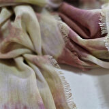 Geniş Batik Boyama Pamuklu Şal, Mevsimlik El Boyaması, Tasarım Şal, Hediyelik, Moli Tasarım, 