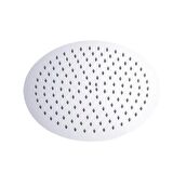 T-MAY Banyo Sardes Oval İnce Tepe Duş Seti Başlığı 30x30 Paslanmaz Metal