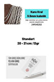 3.5 mm Kare Model Erkek 925 Ayar Gümüş Kral Bileklik Künye 249540202