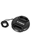 Canon Uyumlu 49mm Snap On Lens Objektif Kapağı Bağcıklı