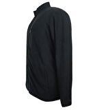 Erkek Büyük Beden Dik Yakalı Fermuarlı 122 Kg-172 Kg Arası İçin Uygun Bedenli Polar Sweat Mont