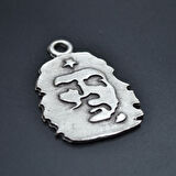 Che Guevara Kolye Ucu - Antik Gümüş Kaplama - Kod:44