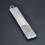 Parmak İzi Kolye Ucu - Antik Gümüş Kaplama - Kod:81