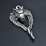 Anubis Ölüm Ve Ceza Tanrısı Kolye Ucu - Antik Gümüş Kaplama - Kod:23