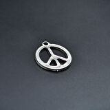 Minimal Barış Sembolü Kolye Ucu - Antik Gümüş Kaplama - Kod:270