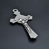Hz. İsa Haç Kolye Ucu - Antik Gümüş Kaplama - Kod:227