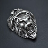 Aslan Kral Kolye Ucu - Antik Gümüş Kaplama - Kod:27