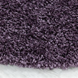 Modern 3 Cm Yüksek Tüylü Tek Renk Tozsuz Soft Lila Dekoratif Yuvarlak Shaggy Halı