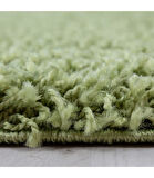 Yüksek Tüylü 30 mm Hav Yüksekliğinde Düz Yeşil Renkli Shaggy Halı