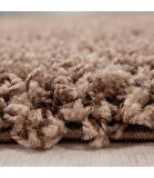 Yüksek Tüylü 30 mm Hav Yüksekliğinde Düz Mokka Açık Kahverengi renkli Shaggy Halı