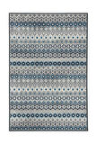Modern İskandinav Kilim desenli Salon Mutfak Oda Halısı Mavi Gri Halı Kaymaz Yıkanabilir
