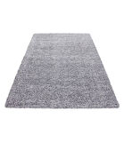 Yüksek Tüylü 30 mm Hav Yüksekliğinde Düz Açık Gri Renkli Shaggy Halı