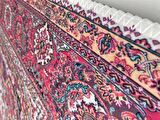Bambu Halı İpeksi yumuşak Su ve Leke tutmaz Klasik desenli Pembe Halı  