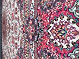 Bambu Halı İpeksi yumuşak Su ve Leke tutmaz Klasik desenli Pembe Halı  