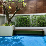 Kesme Suni Yapay Mavi Çim Halı 7 mm Balkon Teras Bahçe Dekoratif Kaymaz 