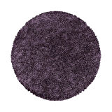 Yuvarlak Halı Yumuşak Yüksek Havlı 30 mm Shaggy Salon halısı Düz Mor Lila Renkli