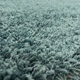 Yuvarlak Halı Yumuşak Yüksek Havlı 30 mm Shaggy Salon halısı Düz Aqua Mavi Renkli